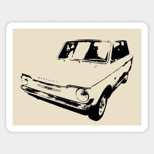 Hillman Imp 1960s classic car front quarter monoblock black Sticker